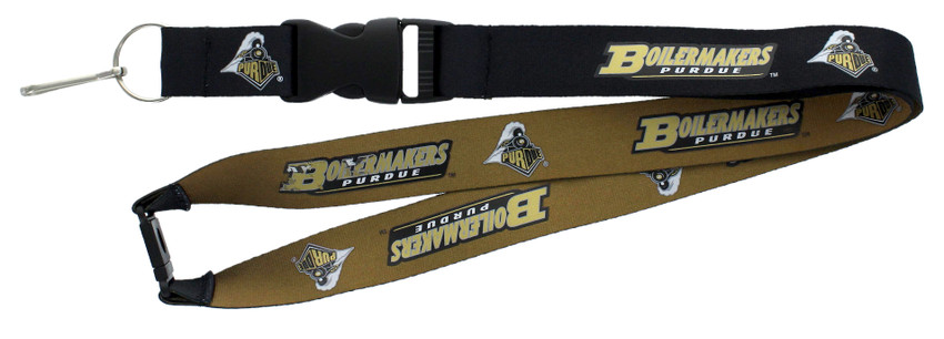 Purdue Boilermakers Lanyard Keychain ID Holder NCAA Fan Accessory Reversible