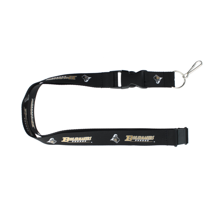 Purdue Boilermakers Lanyard Keychain ID Holder NCAA Fan Accessory Black