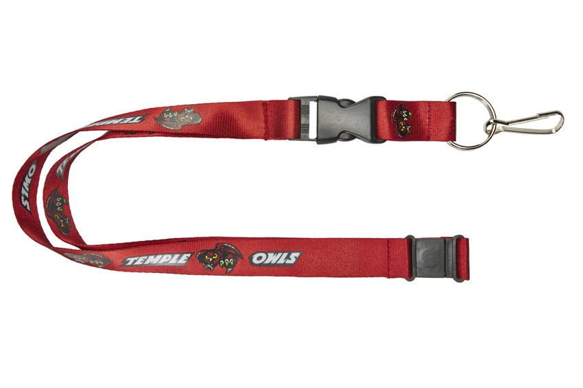 Temple Owls Lanyard Keychain ID Holder NCAA Fan Accessory