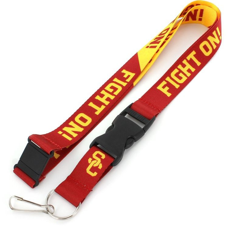 USC Trojans Lanyard Keychain ID Holder NCAA Fan Accessory Breakaway Style Slogan Design
