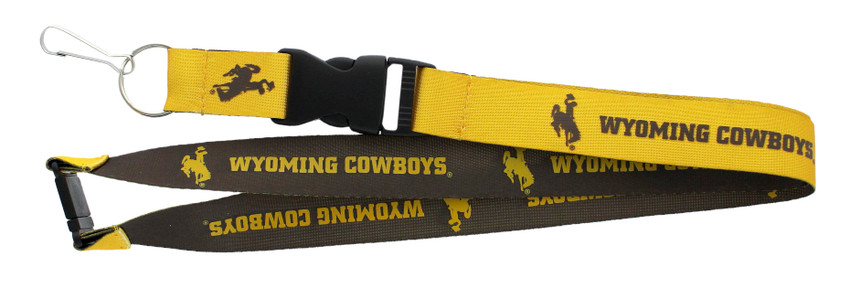 Wyoming Cowboys Lanyard Keychain ID Holder NCAA Fan Accessory Reversible