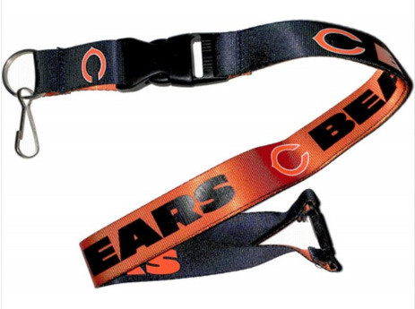 Chicago Bears Lanyard Keychain ID Holder NFL Fan Accessory Reversible