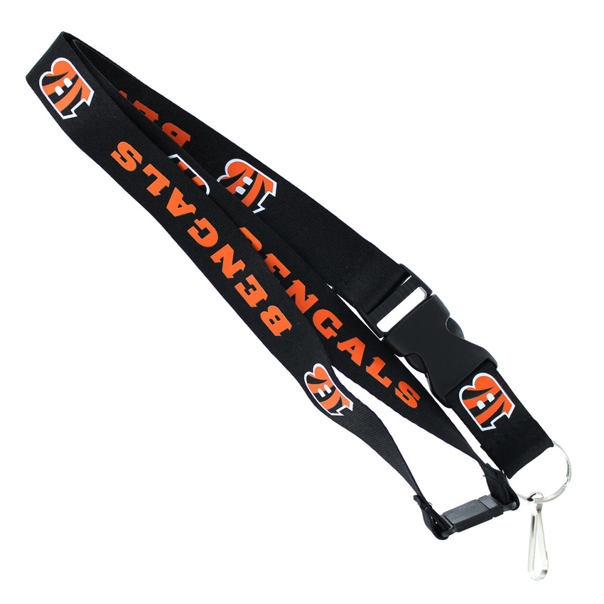 Cincinnati Bengals Lanyard Keychain ID Holder NFL Fan Accessory Black