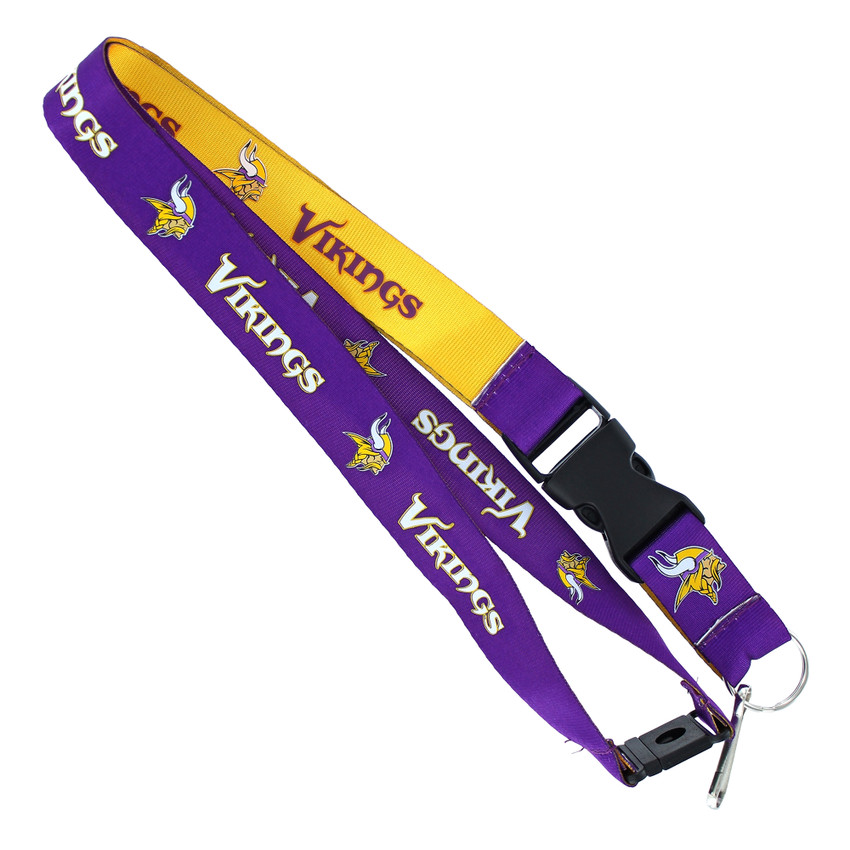Minnesota Vikings Lanyard Keychain ID Holder NFL Fan Accessory Reversible