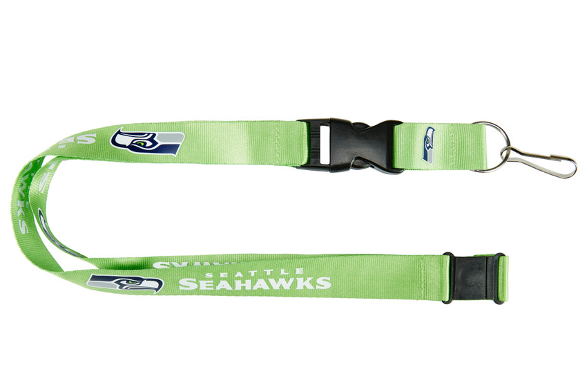 Seattle Seahawks Lanyard Keychain ID Holder NFL Fan Accessory Lime Green
