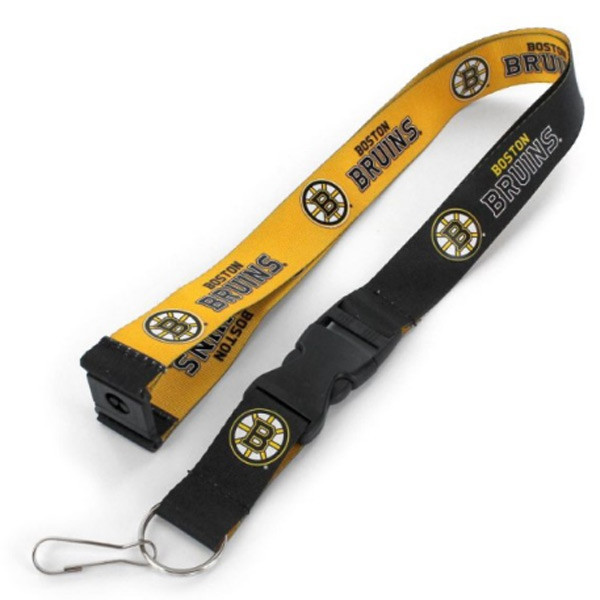 Boston Bruins Lanyard Keychain ID Holder NHL Fan Accessory - Reversible