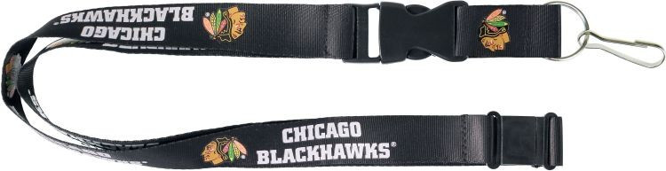 Chicago Blackhawks Lanyard Keychain ID Holder NHL Fan Accessory Black