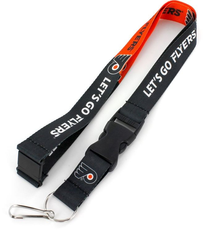 Philadelphia Flyers Lanyard Keychain ID Holder NHL Fan Accessory Breakaway Style Slogan Design