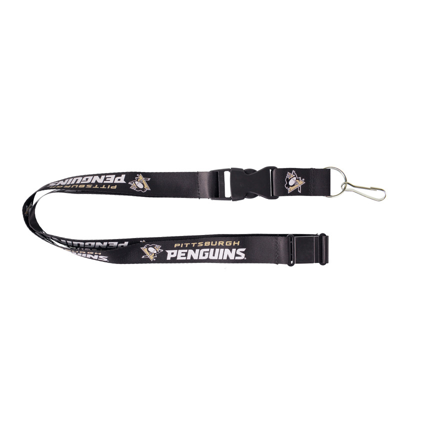 Pittsburgh Penguins Lanyard Keychain ID Holder NHL Fan Accessory Black
