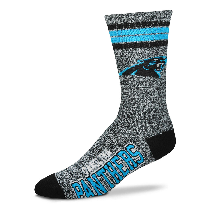 Carolina Panthers Marbled 4 Stripe Deuce Socks Pair