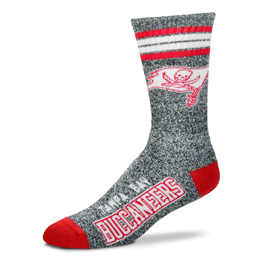 Tampa Bay Buccaneers Marbled 4 Stripe Deuce Socks Pair