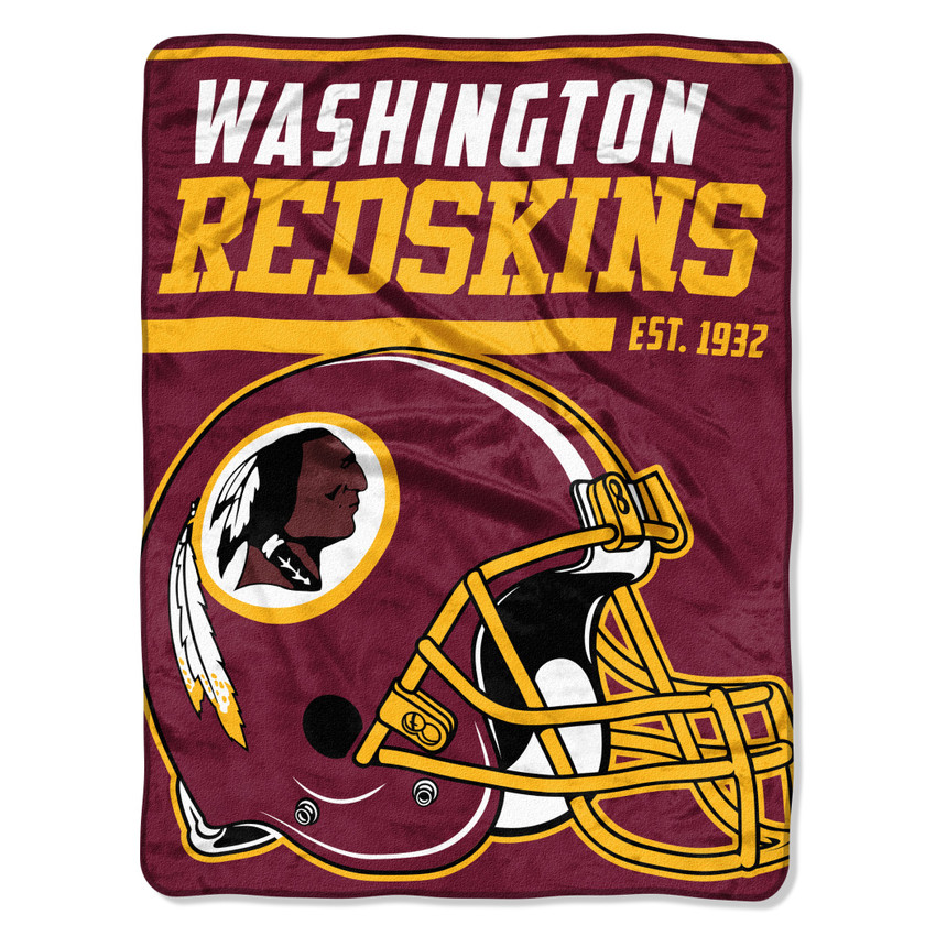 Washington Commanders Blanket 46x60 Micro Raschel 40 Yard Dash Design Rolled