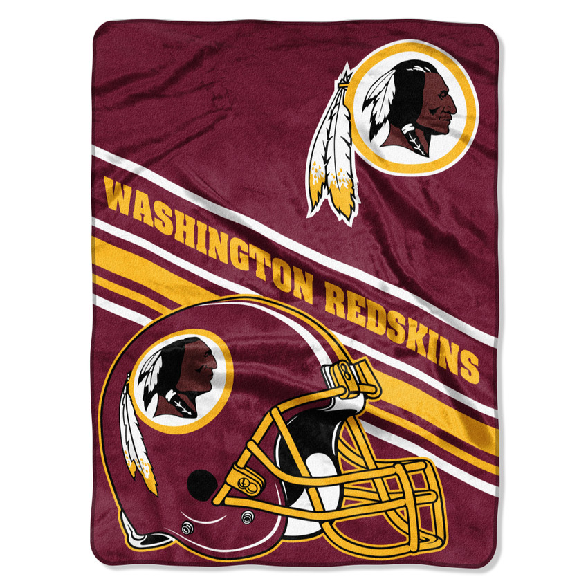 Washington Commanders Blanket 60x80 Raschel Slant Design