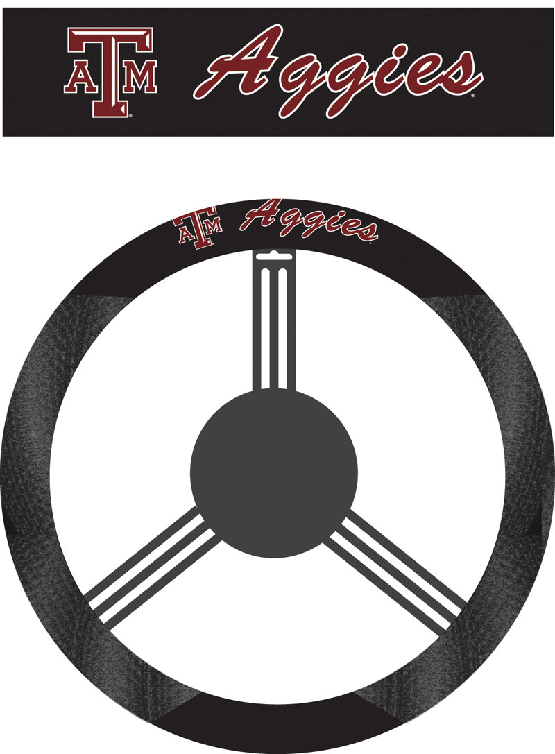 Texas A&M Aggies Poly-Suede Steering Wheel Cover