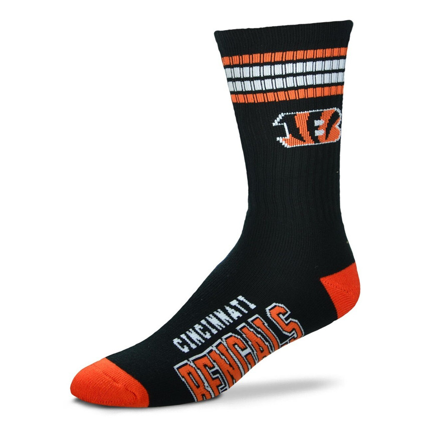 Cincinnati Bengals 4 Stripe Deuce Socks Pair