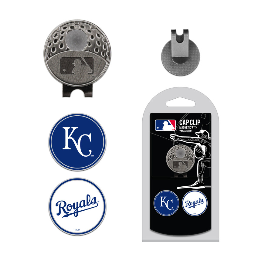Kansas City Royals Cap Clip With 2 Golf Ball Markers