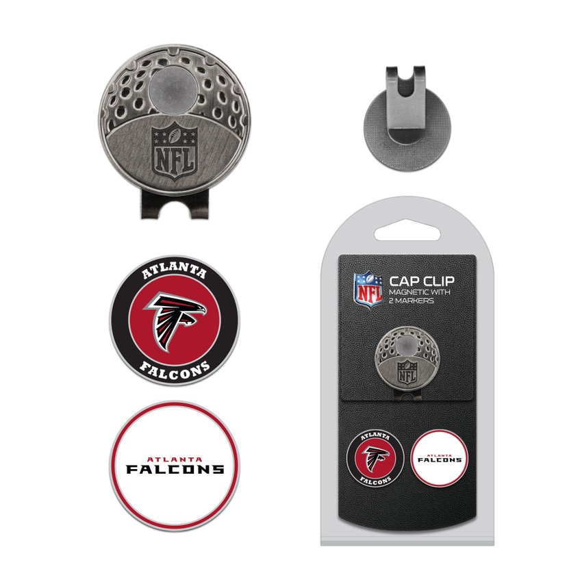 Atlanta Falcons Cap Clip With 2 Golf Ball Markers
