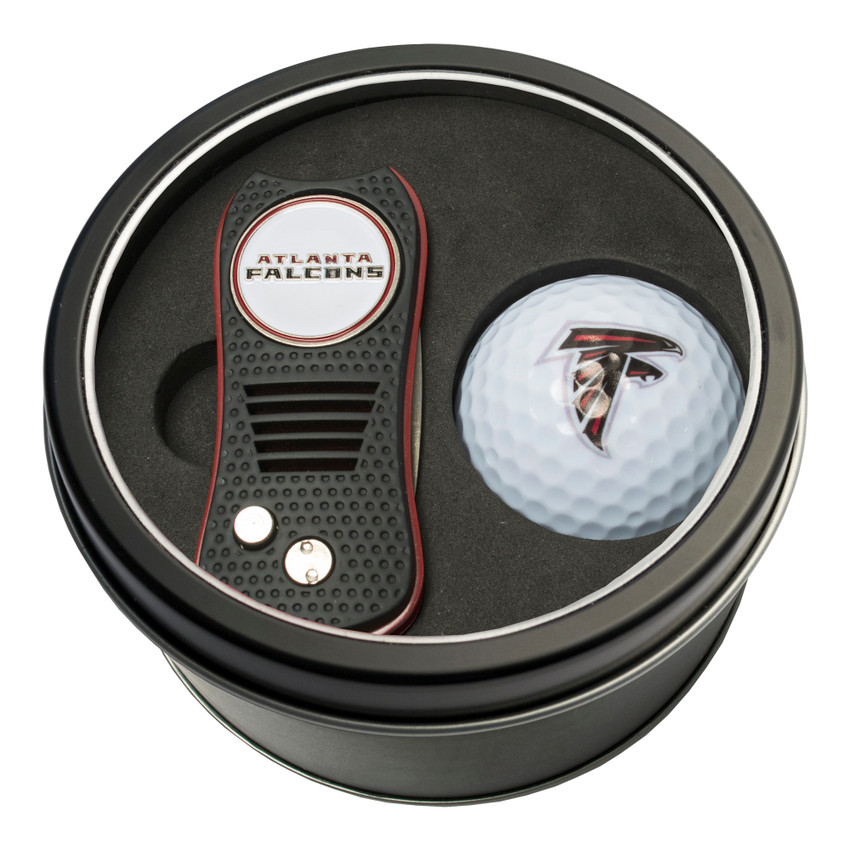 Atlanta Falcons Tin Gift Set with Switchfix Divot Tool and Golf Ball