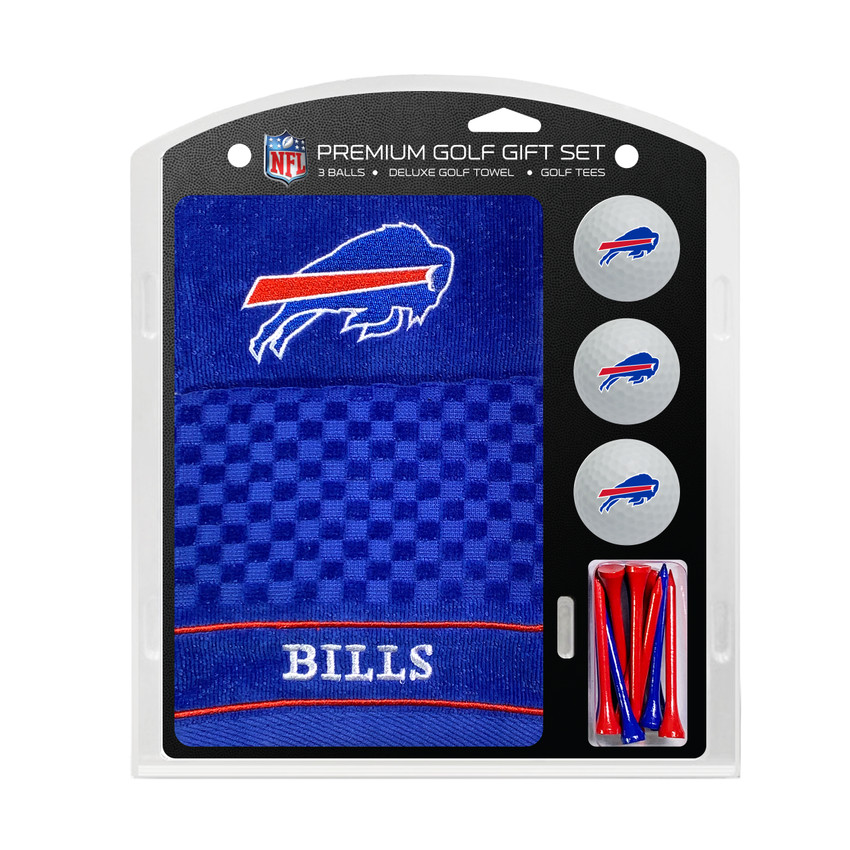 Buffalo Bills Embroidered Golf Towel, 3 Golf Ball, and Golf Tee Set