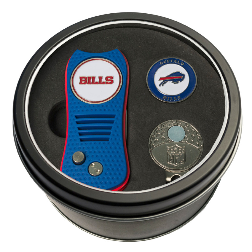 Buffalo Bills Tin Gift Set with Switchfix Divot Tool, Cap Clip, and Ball Marker