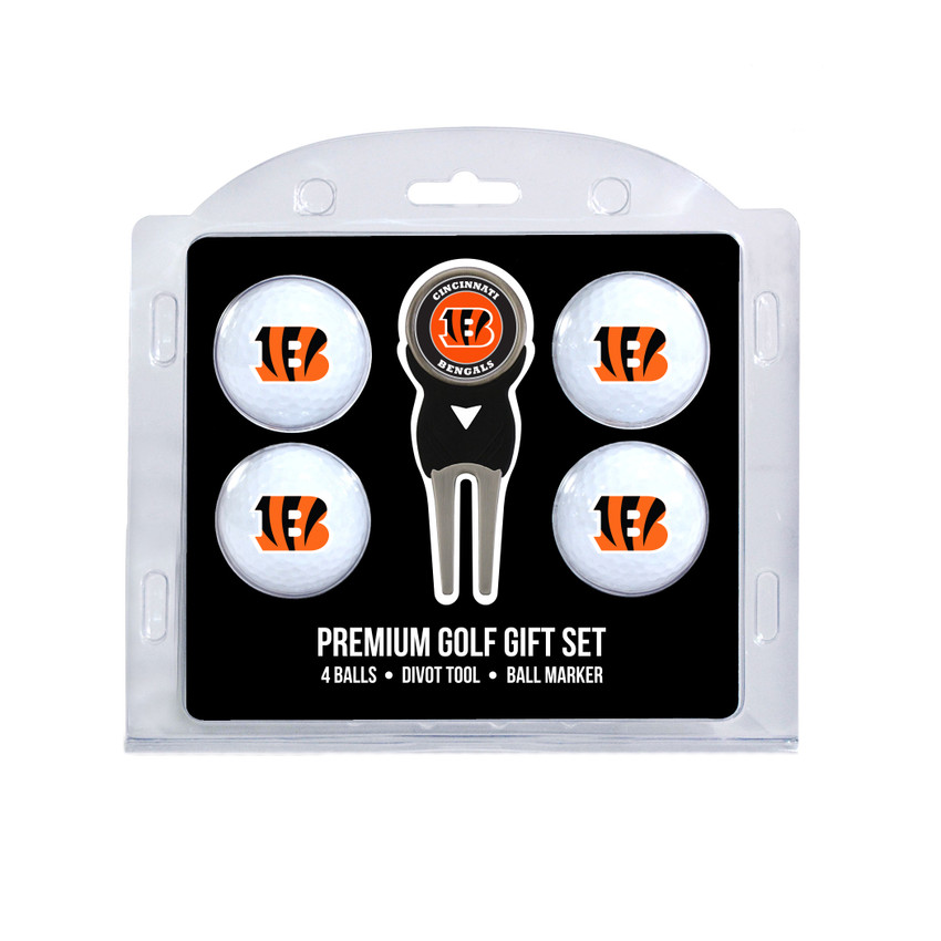Cincinnati Bengals 4 Golf Ball And Divot Tool Set