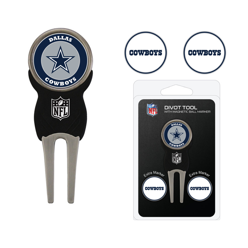 Dallas Cowboys Divot Tool Pack With 3 Golf Ball Markers
