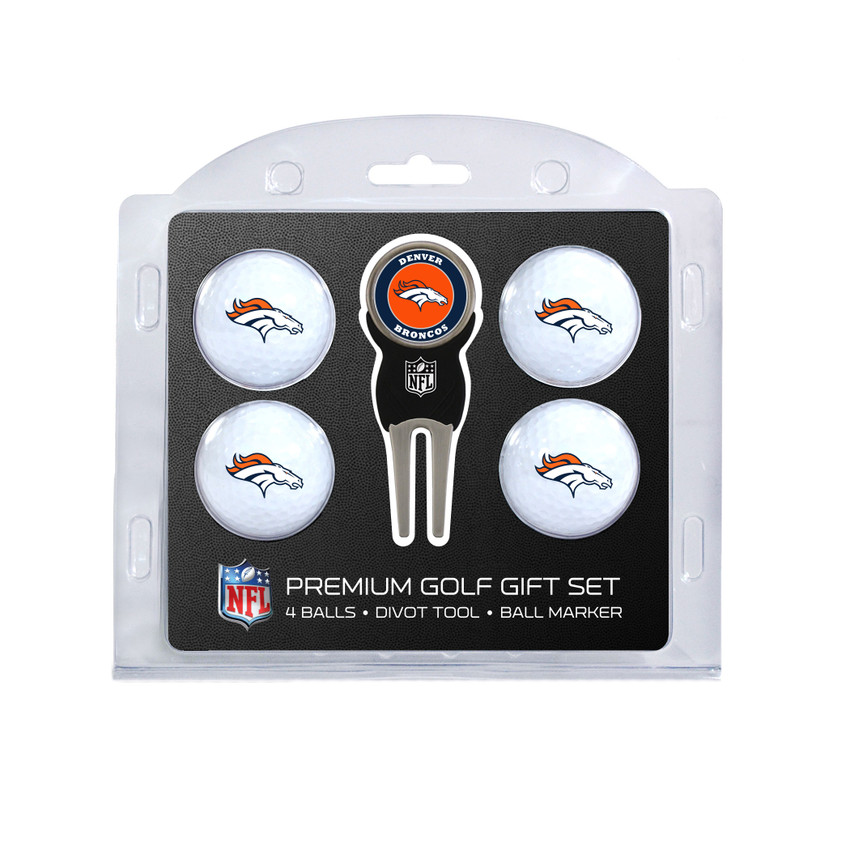 Denver Broncos 4 Golf Ball And Divot Tool Set