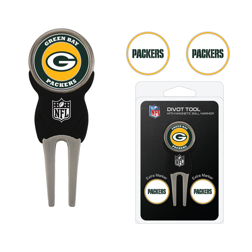 Green Bay Packers Divot Tool Pack With 3 Golf Ball Markers