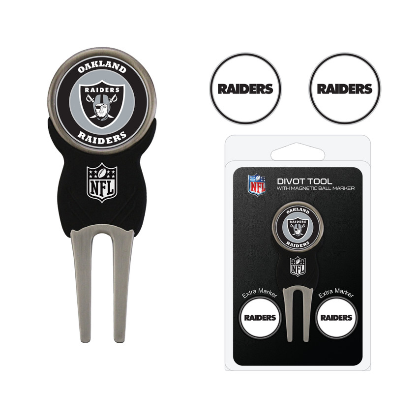 Las Vegas Raiders Divot Tool Pack With 3 Golf Ball Markers