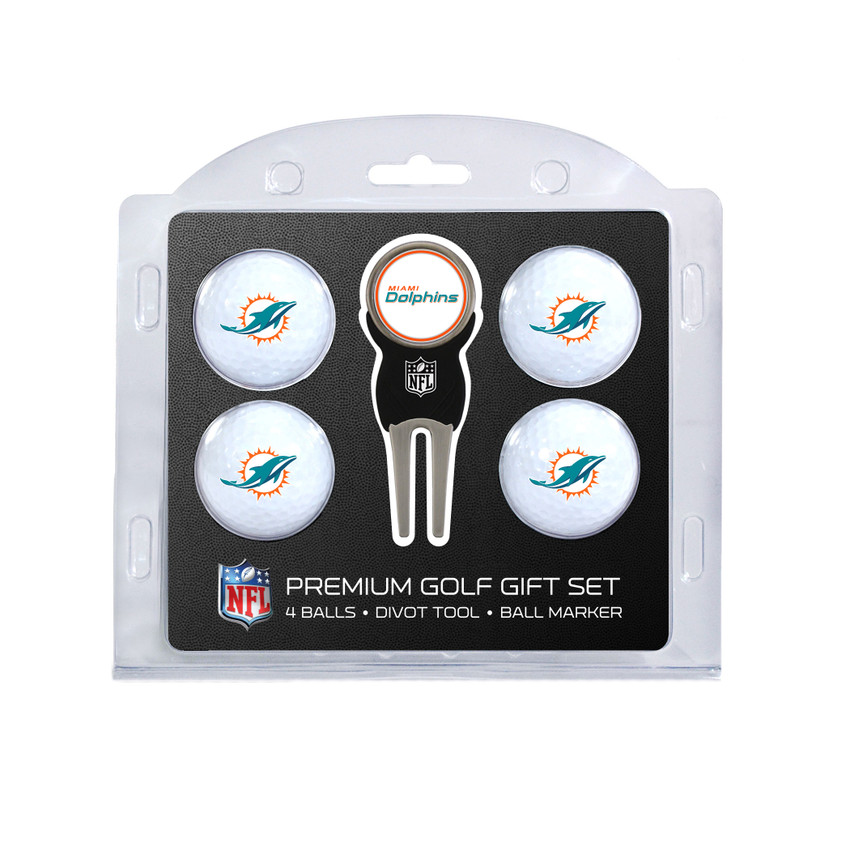 Miami Dolphins 4 Golf Ball And Divot Tool Set