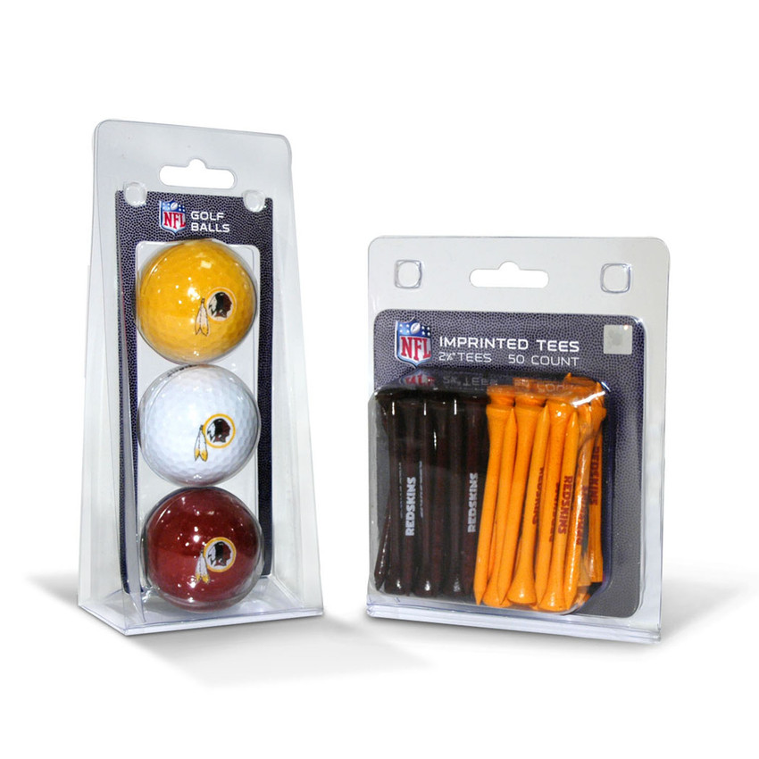 Washington Commanders 3 Golf Balls And 50 Golf Tees