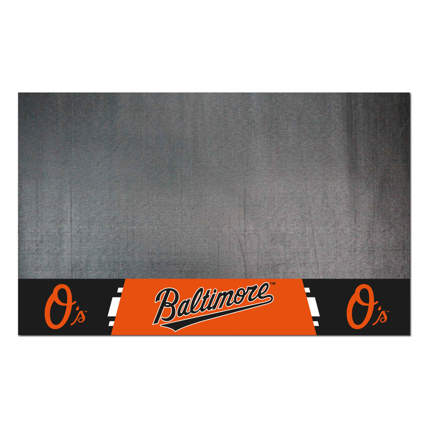 Balitmore Orioles Grill Mat 26"x42" "Bird" Logo and "Orioles" Wordmark