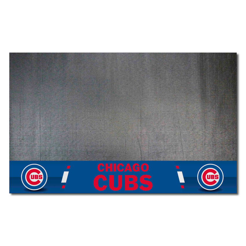 Chicago Cubs Grill Mat 26"x42" "Circular Cubs" Primary Logo and "Chicago Cubs" Wordmark