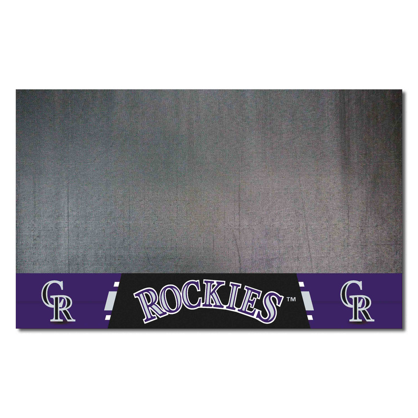 Colorado Rockies Grill Mat 26"x42" "CR" Logo and "Rockies" Wordmark