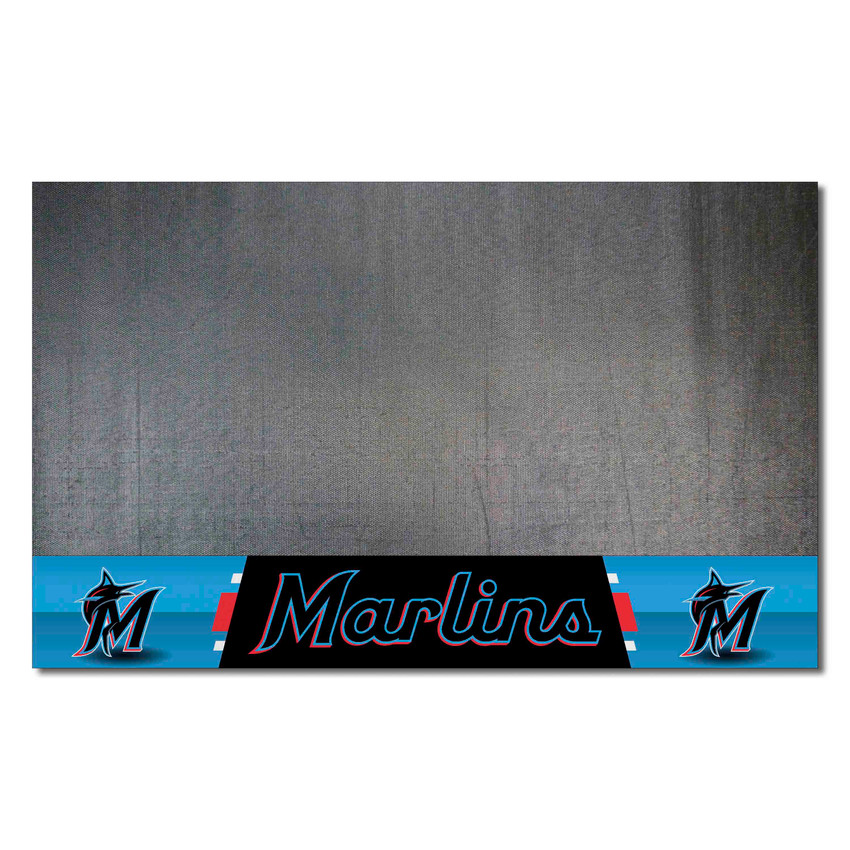 Miami Marlins Grill Mat 26"x42" "M" Logo and "Marlins" Wordmark