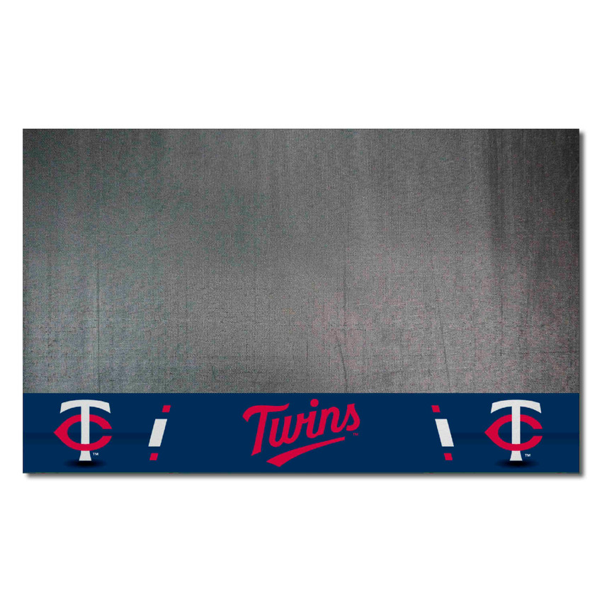 Minnesota Twins Grill Mat 26"x42" "TC" Logo and "Twins" Wordmark