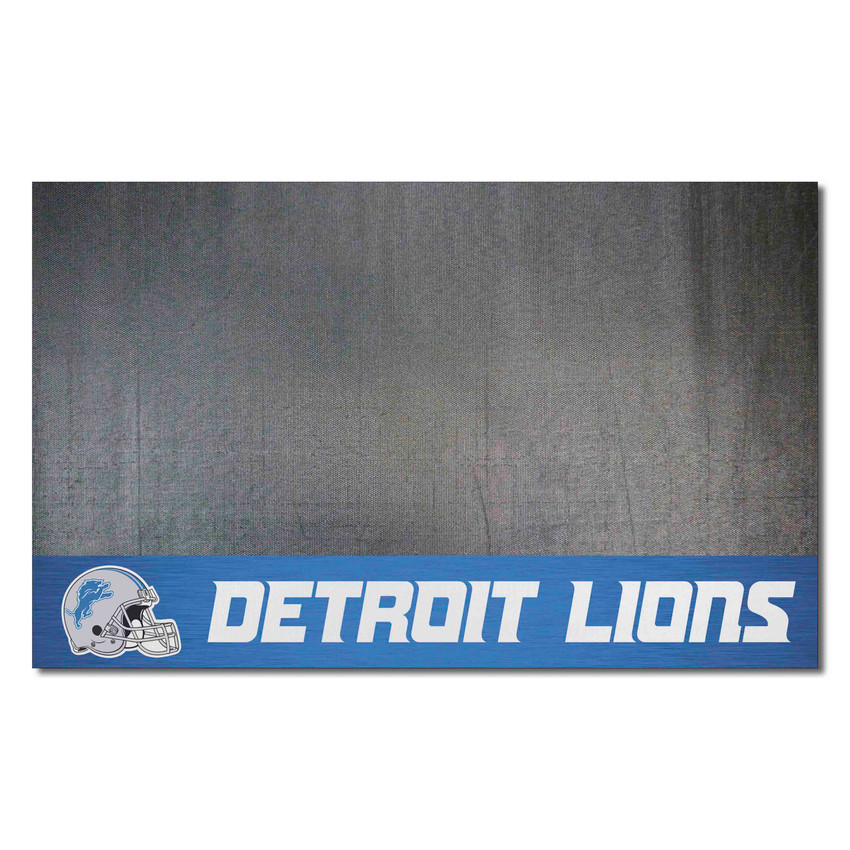 Detroit Lions Vinyl Grill Mat - 26in. x 42in. Lion Primary Logo & Wordmark