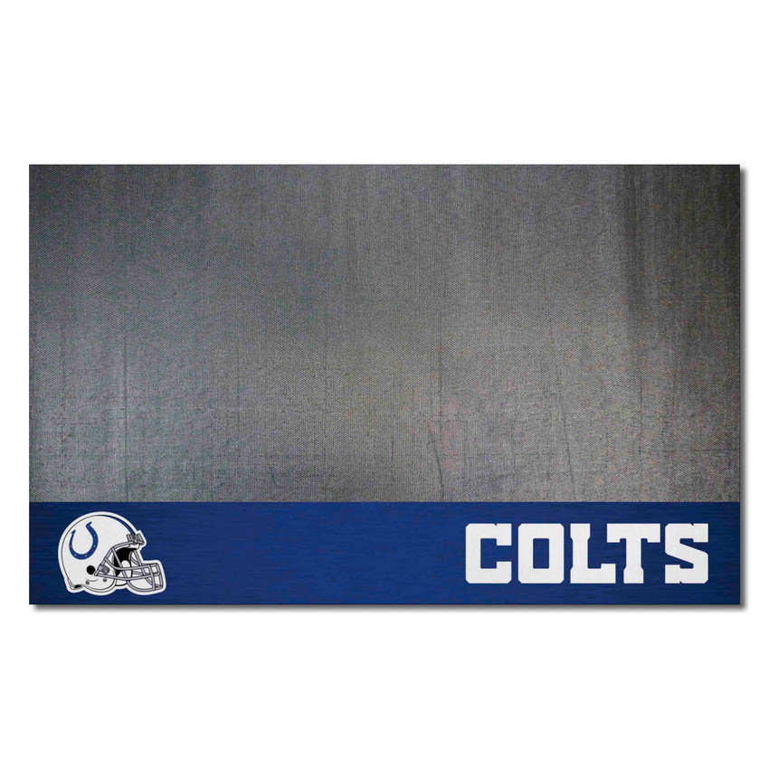 Indianapolis Colts Vinyl Grill Mat - 26in. x 42in. Horseshoe Primary Logo & Wordmark