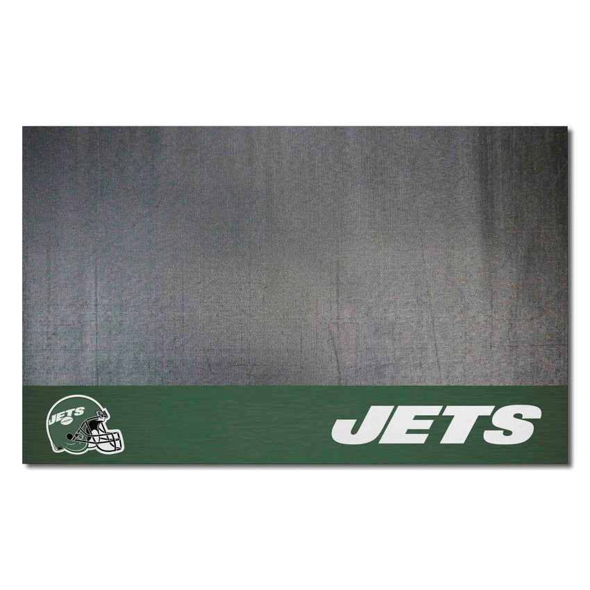 New York Jets Vinyl Grill Mat - 26in. x 42in. Oval Jets Primary Logo & Wordmark
