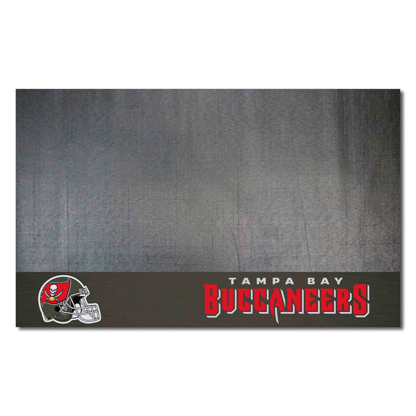 Tampa Bay Buccaneers Vinyl Grill Mat - 26in. x 42in. Pirate Flag Primary Logo & Wordmark