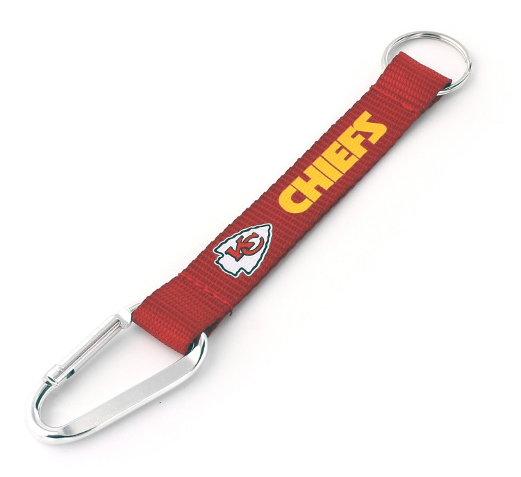 Kansas City Chiefs Carabiner Lanyard Keychain ID Holder NFL Fan Accessory Keychain