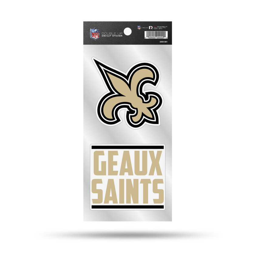 New Orleans Saints Double Up Die Cut Sticker