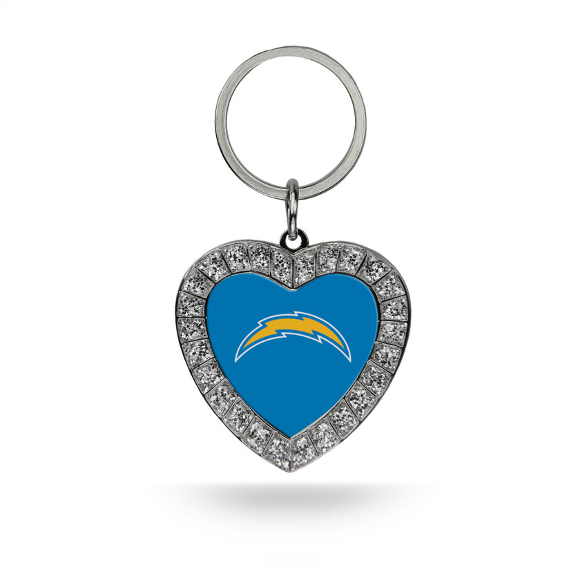 Los Angeles Chargers Rhinestone Heart Keychain