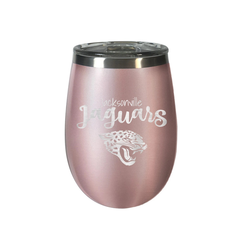 Jacksonville Jaguars 10 oz. Rose Gold BLUSH Wine Tumbler