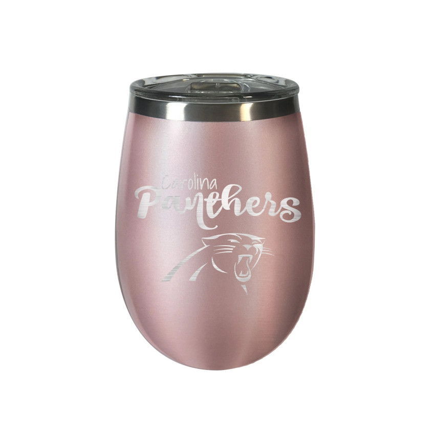 Carolina Panthers 10 oz. Rose Gold BLUSH Wine Tumbler