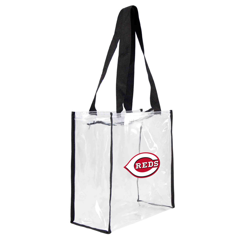 Cincinnati Reds Clear Square Stadium Tote Bag MLB Approved Fan Bag