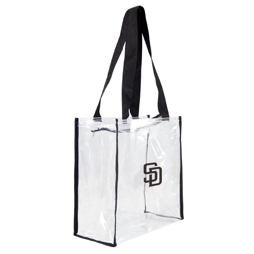 San Diego Padres Clear Square Stadium Tote Bag MLB Approved Fan Bag