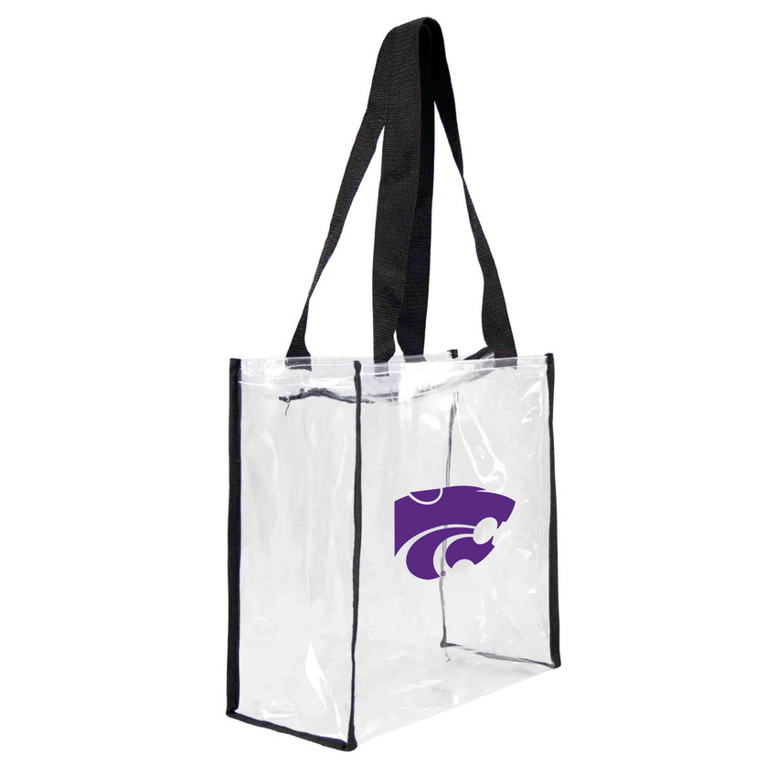 Kansas State Wildcats Clear Square Stadium Tote Bag NCAA Approved Fan Bag Tote