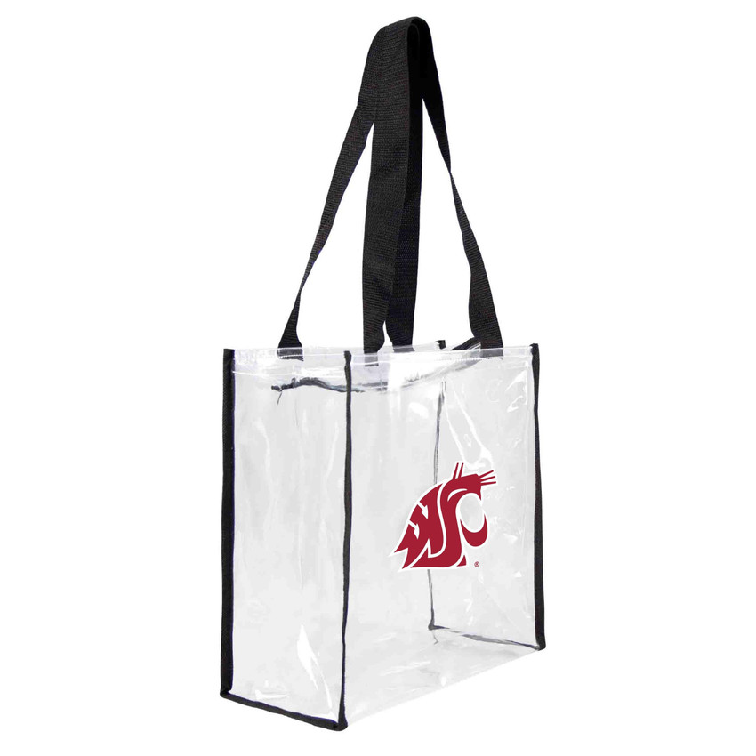 Washington State Cougars Clear Square Stadium Tote Bag NCAA Approved Fan Bag Tote