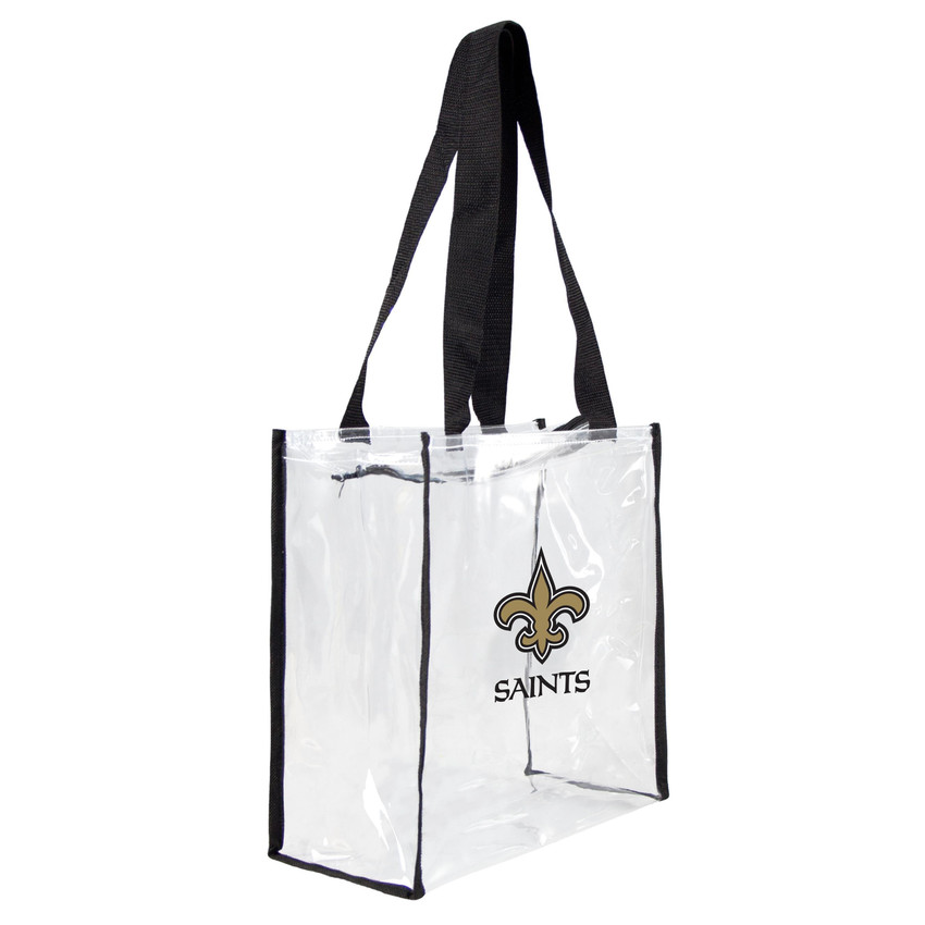 New Orleans Saints Clear Square Stadium Tote Bag NFL Approved Fan Bag Tote